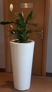 Donica  LEY Ø50X100 BIAŁY POŁYSK