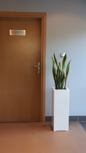 Donica CUBO ALTA 28X28X60 BIAŁY POŁYSK