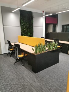 Donica  LARGO 75x28x75 CZARNY POŁYSK