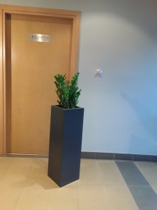 Donica  CUBO ALTA 28X28X90 ANTRACYT MAT