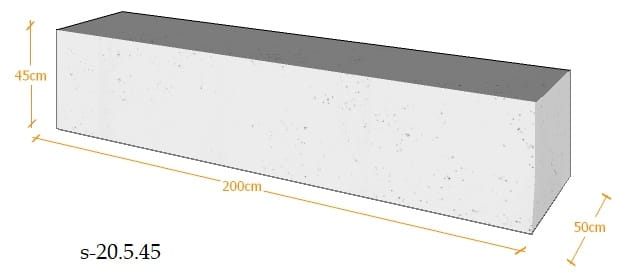 SIEDZISKO 45X200X50