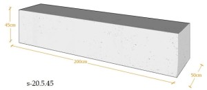 SIEDZISKO 45X200X50