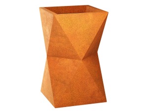 DONICA GEOMETRYCZNA CORTEN AMPOLLETA S 45x45x82