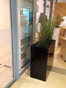 Donica  LARGO 100x50x100 CZARNY POŁYSK