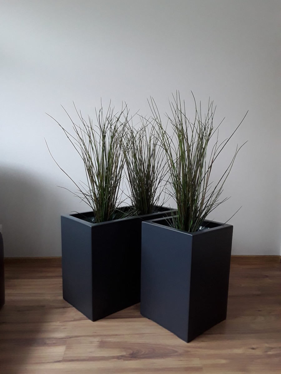 Donica  CUBO  ALTA 40x40x60 CZARNY POŁYSK