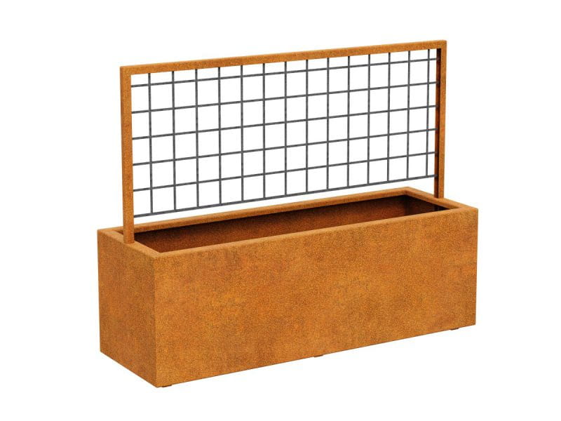DONICA METALOWA Z PERGOLĄ CORTEN RED CENTRO 4 150x50x120