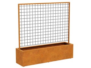 DONICA METALOWA Z PERGOLĄ CORTEN RED CENTRO 8 200x50x200