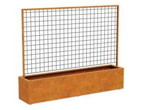DONICA METALOWA Z PERGOLĄ CORTEN RED CENTRO 9 250x50x200