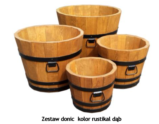 Donica sosnowa z uchwytami 28x26