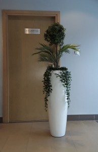 Donica  Tivoli  Altezza Ø34X22 H:98  Biały połysk