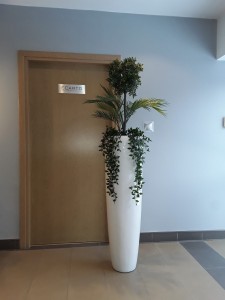 Donica  Tivoli  Alto Ø34X22 H:118  Biały połysk