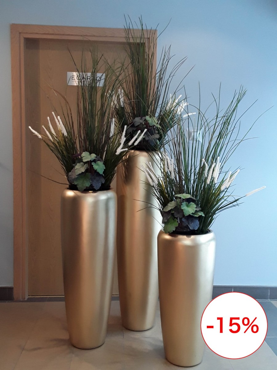 Donica  Tivoli  Paco + Tivoli Altezza + Tivoli Alto Złoty mat