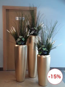 Donica  Tivoli  Paco + Tivoli Altezza + Tivoli Alto Złoty mat