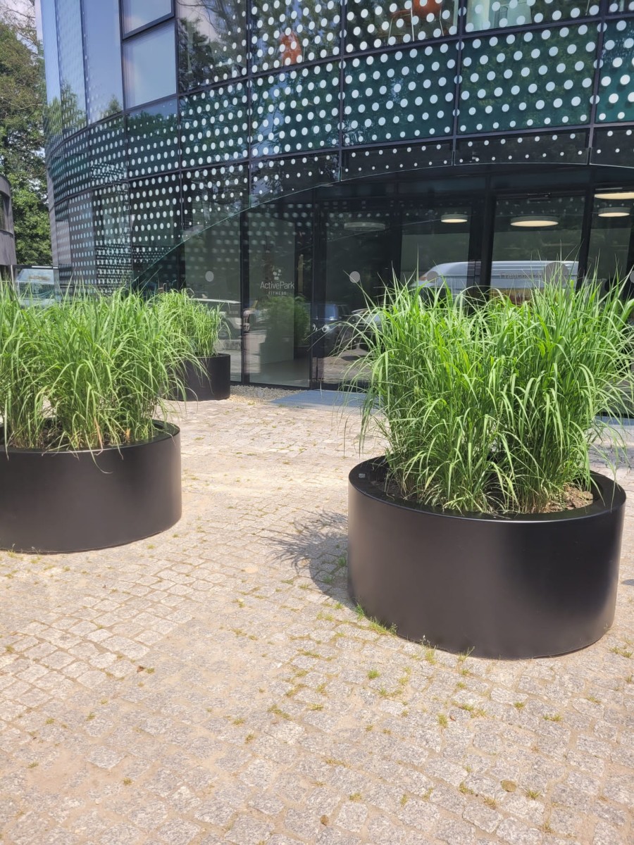 Donica  CIRCULO Ø130x80 BIAŁY POŁYSK 