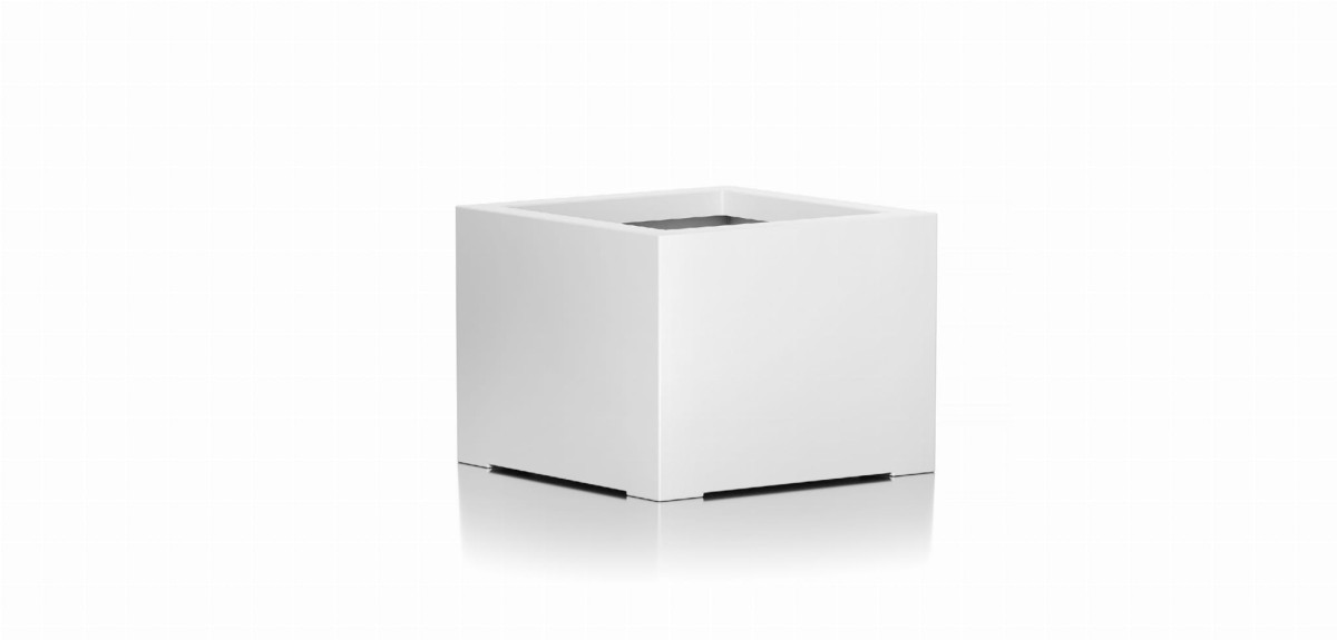 Donica CUBO - 80x80x60 BIAŁY POŁYSK