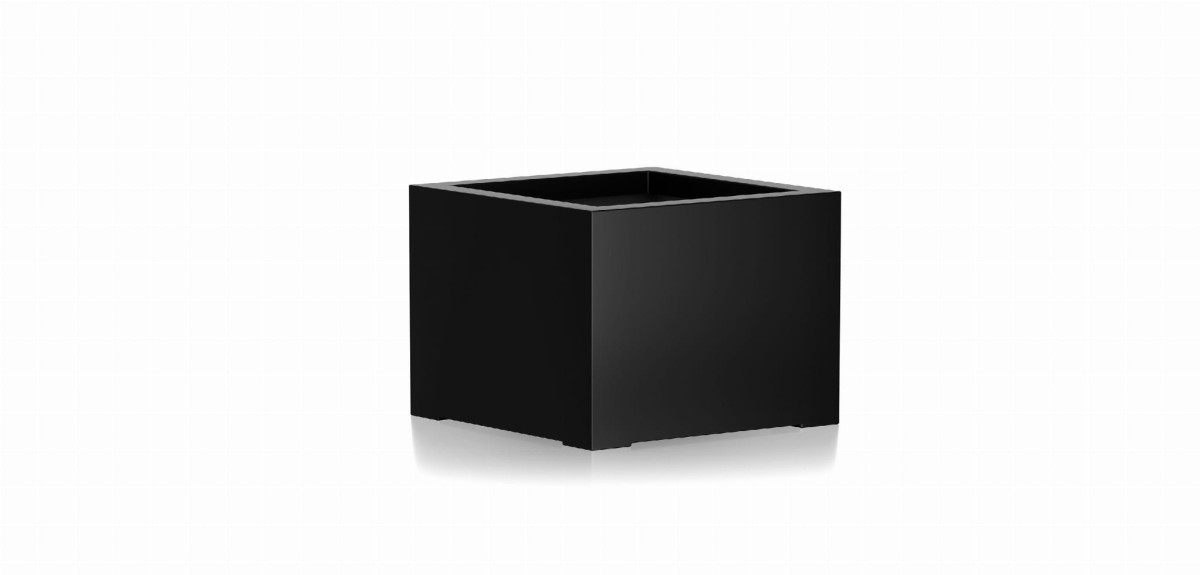 Donica CUBO - 80x80x60 CZARNY POŁYSK