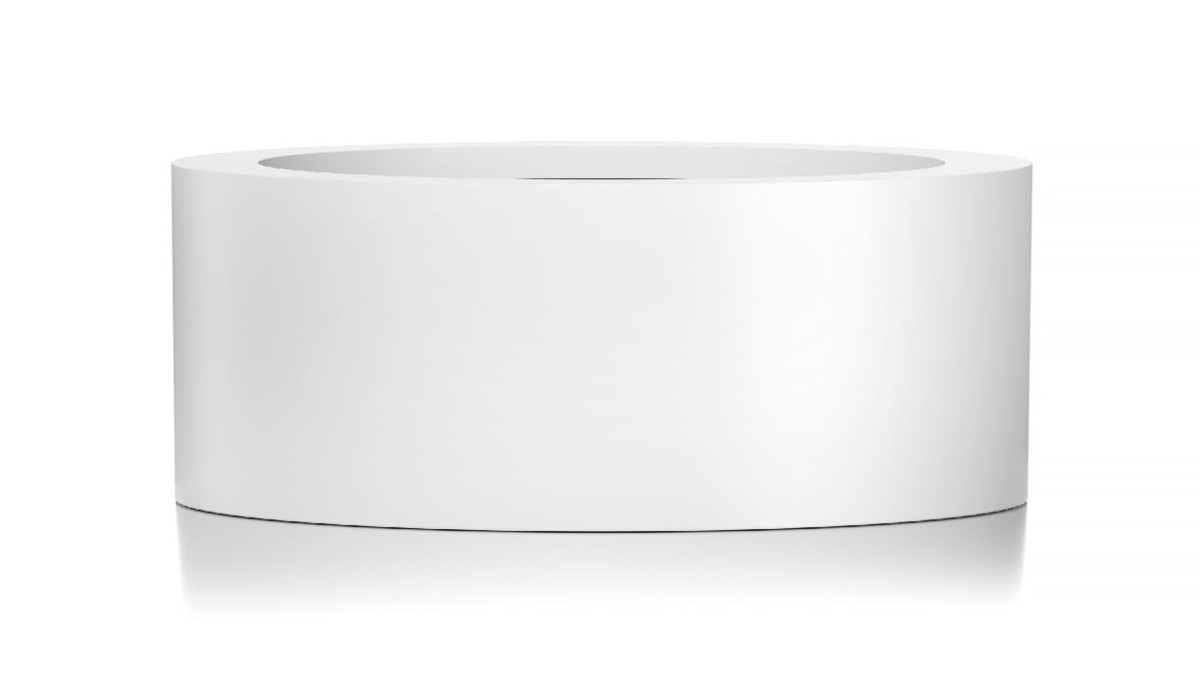 Donica CIRCULO Ø100x40 BIAŁY POŁYSK