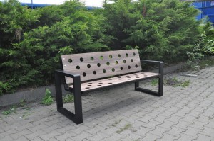 Ławka ogrodowa Grande HPL 125 cm
