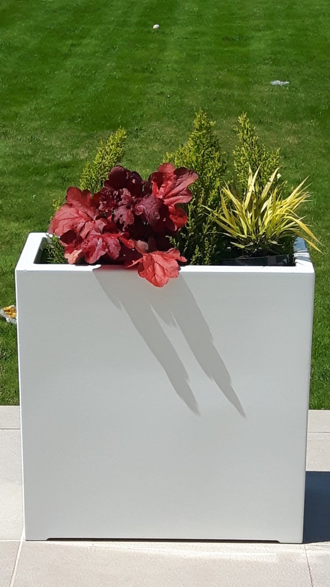 Donica LARGO 80x40x80 BIAŁY POŁYSK